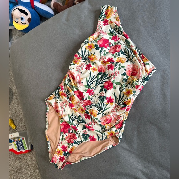 J Crew ruched one-shoulder one-piece bathing suit 🌸 - Picture 2 of 6